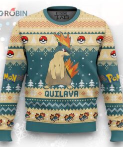 Pokemon Gen 2 Quilava Ugly Christmas Sweater