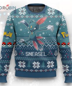 Pokemon Gen 2 Sneasel Ugly Christmas Sweater Pokemon Gen 2 Sneasel Ugly Christmas Sweater
