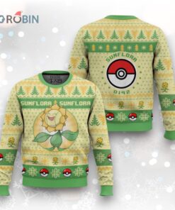 Pokemon Gen 2 Sunflora Ugly Christmas Sweater