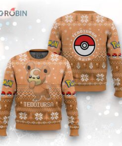 Pokemon Gen 2 Teddiursa Ugly Christmas Sweater