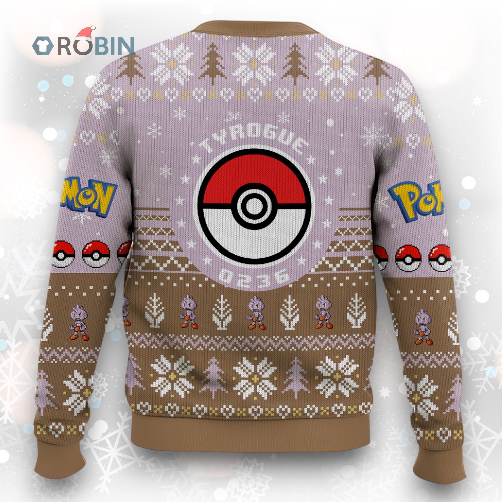 Pokemon Gen 2 Tyrogue Ugly Christmas Sweater Pokemon Gen 2 Tyrogue Ugly Christmas Sweater