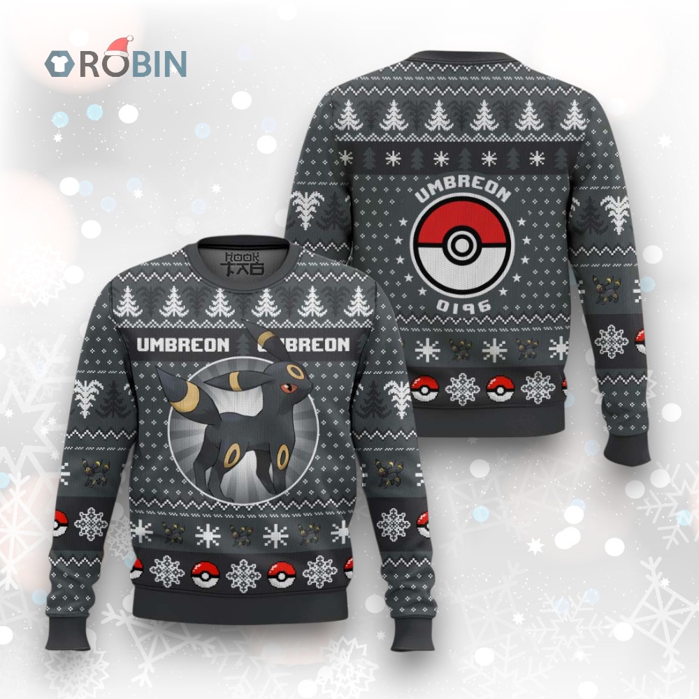Pokemon Gen 2 Umbreon Ugly Christmas Sweater Pokemon Gen 2 Umbreon Ugly Christmas Sweater