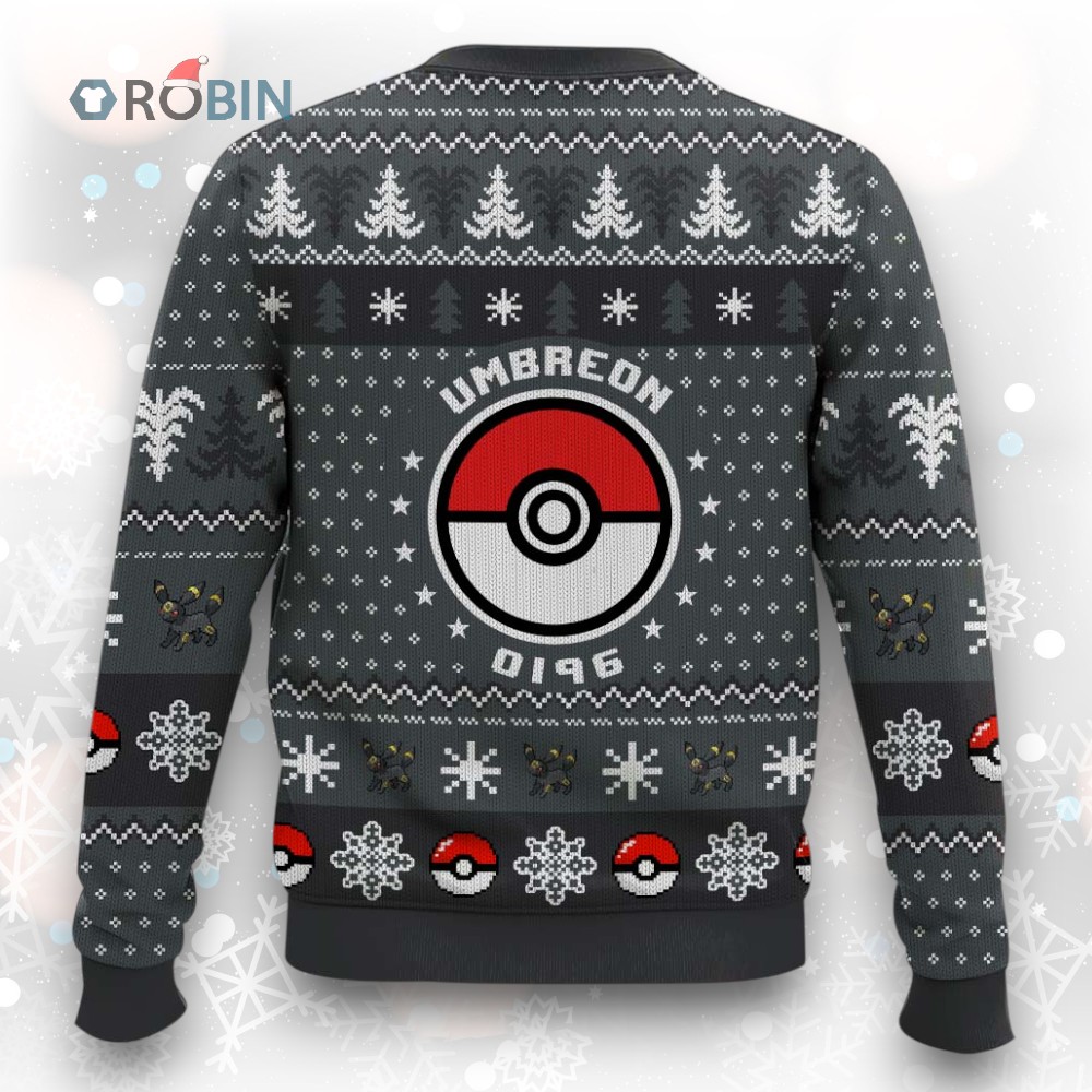 Pokemon Gen 2 Umbreon Ugly Christmas Sweater Pokemon Gen 2 Umbreon Ugly Christmas Sweater