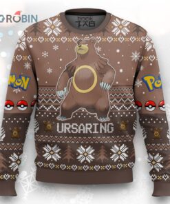 Pokemon Gen 2 Ursaring Ugly Christmas Sweater