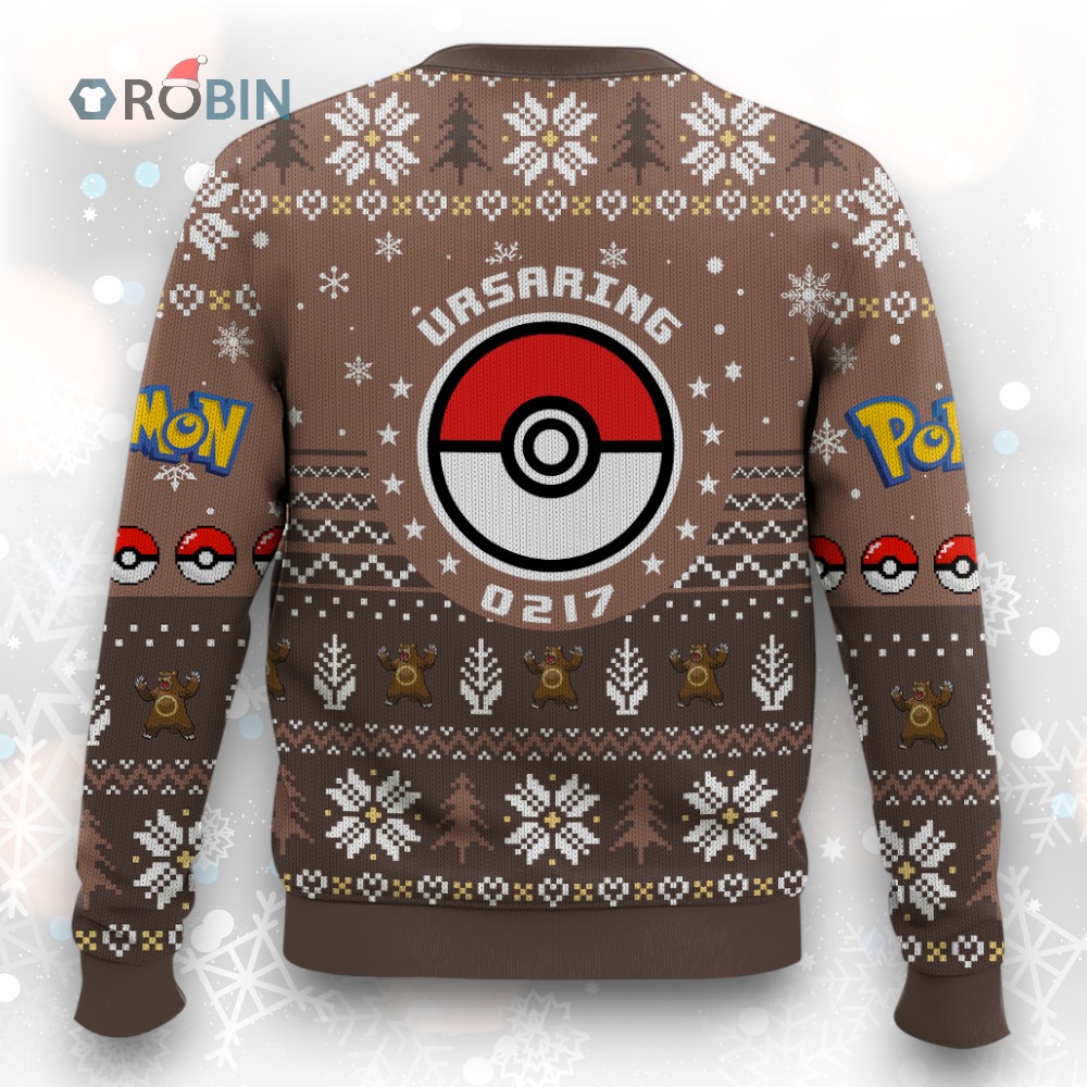 Pokemon Gen 2 Ursaring Ugly Christmas Sweater Pokemon Gen 2 Ursaring Ugly Christmas Sweater