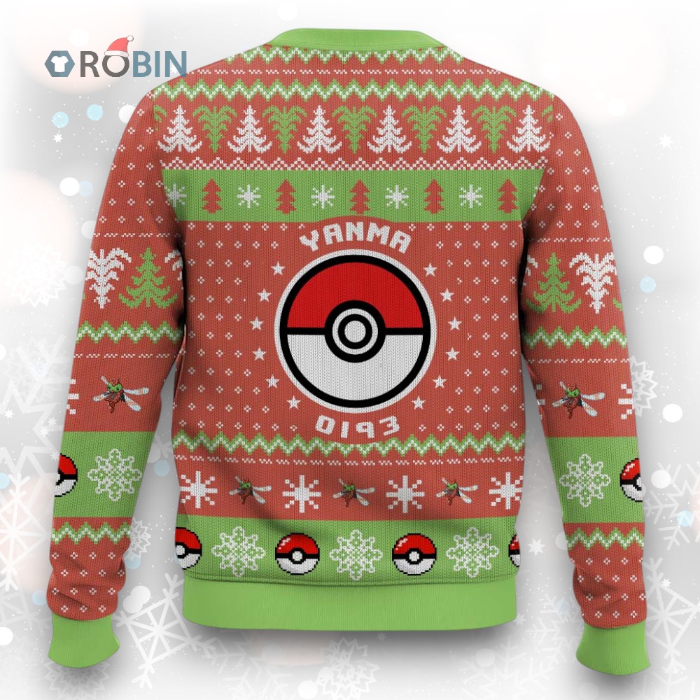 Pokemon Gen 2 Yanma Ugly Christmas Sweater Pokemon Gen 2 Yanma Ugly Christmas Sweater