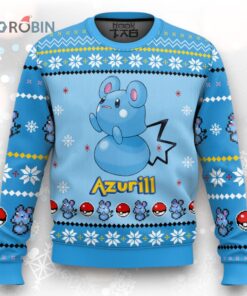 Pokemon Gen 3 Azurill Ugly Christmas Sweater