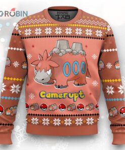 Pokemon Gen 3 Camerupt Ugly Christmas Sweater