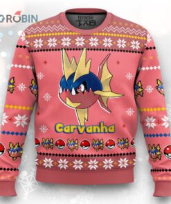 Pokemon Gen 3 Carvanha Ugly Christmas Sweater