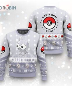 Pokemon Gen 3 Castform Ugly Christmas Sweater