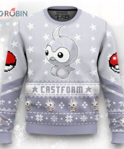 Pokemon Gen 3 Castform Ugly Christmas Sweater