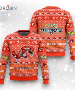 Pokemon Gen 3 Groudon Ugly Christmas Sweater