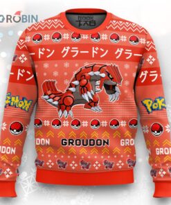 Pokemon Gen 3 Groudon Ugly Christmas Sweater