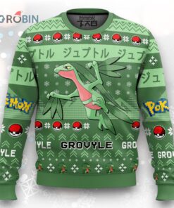 Pokemon Gen 3 Grovyle Ugly Christmas Sweater