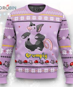 Pokemon Gen 3 Grumpig Ugly Christmas Sweater
