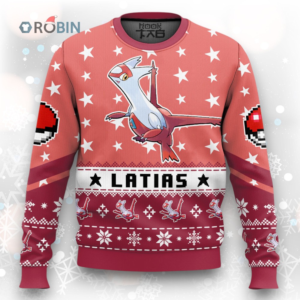 Pokemon Gen 3 Latias Ugly Christmas Sweater Pokemon Gen 3 Latias Ugly Christmas Sweater