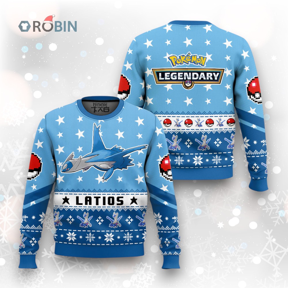 Pokemon Gen 3 Latios Ugly Christmas Sweater Pokemon Gen 3 Latios Ugly Christmas Sweater