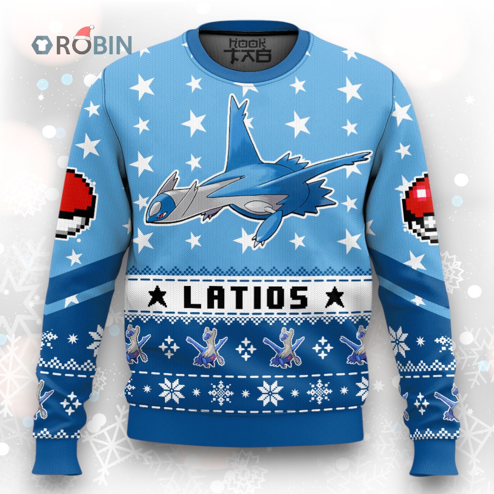 Pokemon Gen 3 Latios Ugly Christmas Sweater Pokemon Gen 3 Latios Ugly Christmas Sweater