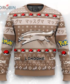 Pokemon Gen 3 Linoone Ugly Christmas Sweater Pokemon Gen 3 Linoone Ugly Christmas Sweater