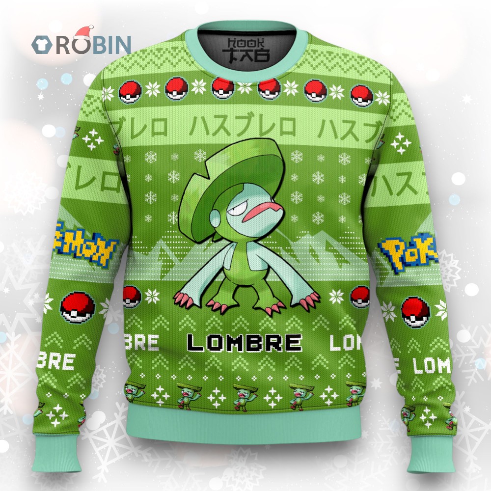 Pokemon Gen 3 Lombre Ugly Christmas Sweater Pokemon Gen 3 Lombre Ugly Christmas Sweater