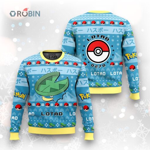 Pokemon Gen 3 Lotad Ugly Christmas Sweater
