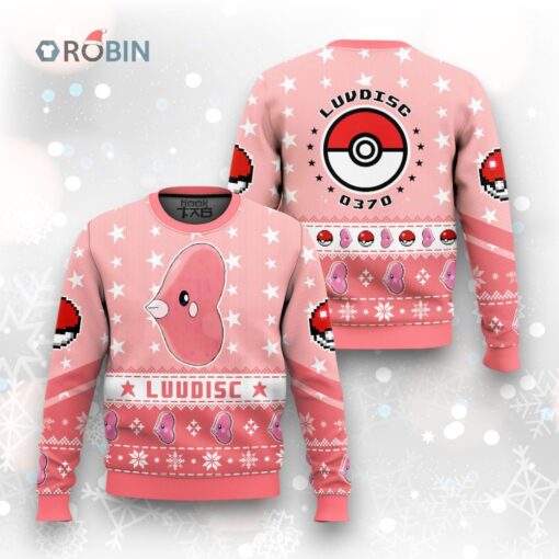 Pokemon Gen 3 Luvdisc Ugly Christmas Sweater