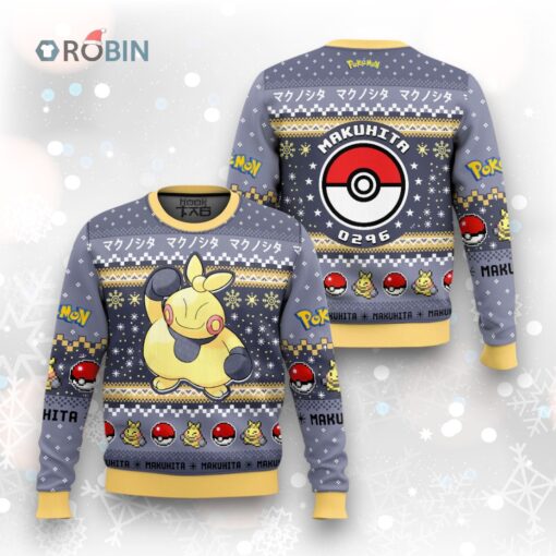 Pokemon Gen 3 Makuhita Ugly Christmas Sweater