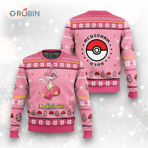 Pokemon Gen 3 Medicham Ugly Christmas Sweater