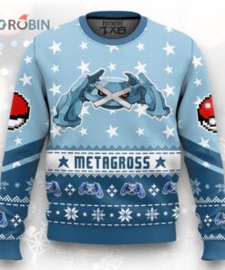 Pokemon Gen 3 Metagross Ugly Christmas Sweater