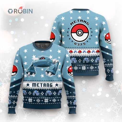 Pokemon Gen 3 Metang Ugly Christmas Sweater