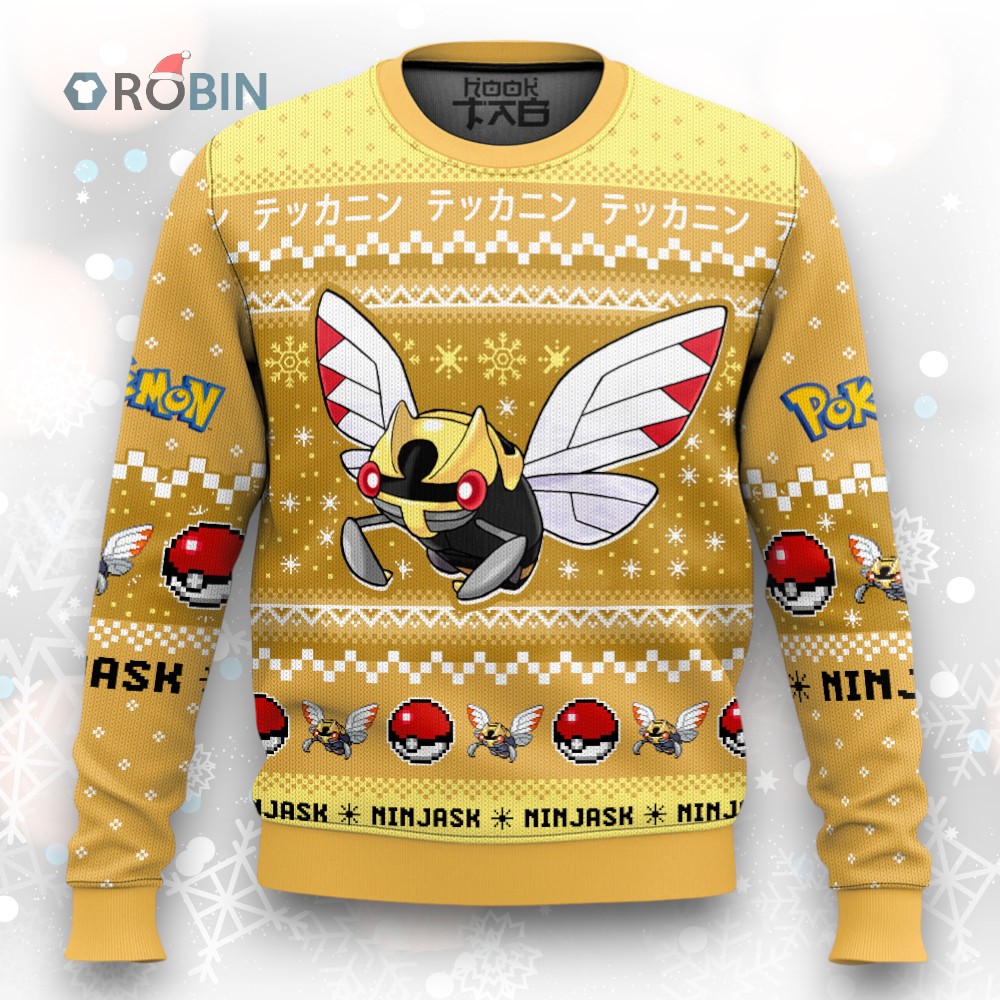 Pokemon Gen 3 Ninjask Ugly Christmas Sweater Pokemon Gen 3 Ninjask Ugly Christmas Sweater