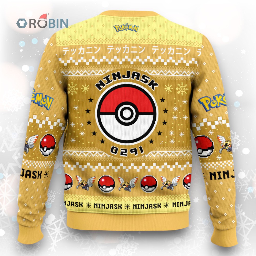 Pokemon Gen 3 Ninjask Ugly Christmas Sweater Pokemon Gen 3 Ninjask Ugly Christmas Sweater
