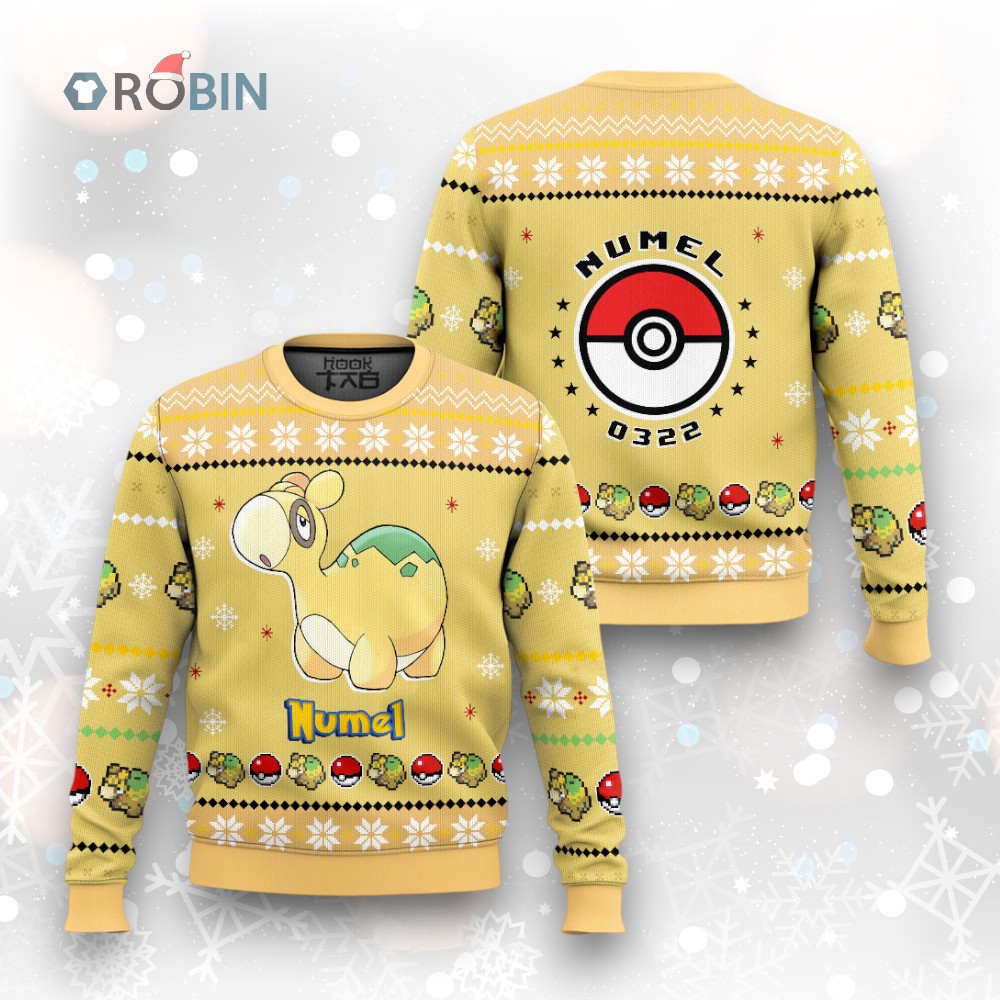 Pokemon Gen 3 Numel Ugly Christmas Sweater Pokemon Gen 3 Numel Ugly Christmas Sweater