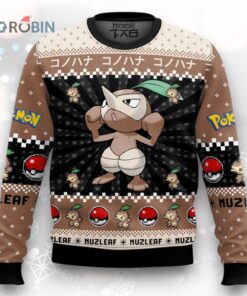 Pokemon Gen 3 Nuzleaf Ugly Christmas Sweater