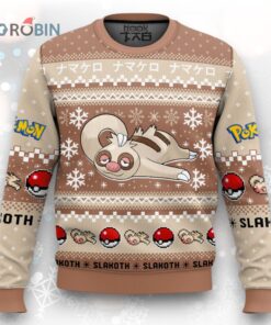 Pokemon Gen 3 Slakoth Ugly Christmas Sweater