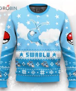 Pokemon Gen 3 Swablu Ugly Christmas Sweater