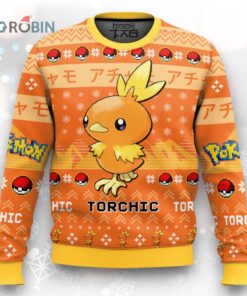 Pokemon Gen 3 Torchic Ugly Christmas Sweater
