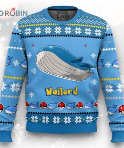 Pokemon Gen 3 Wailord Ugly Christmas Sweater