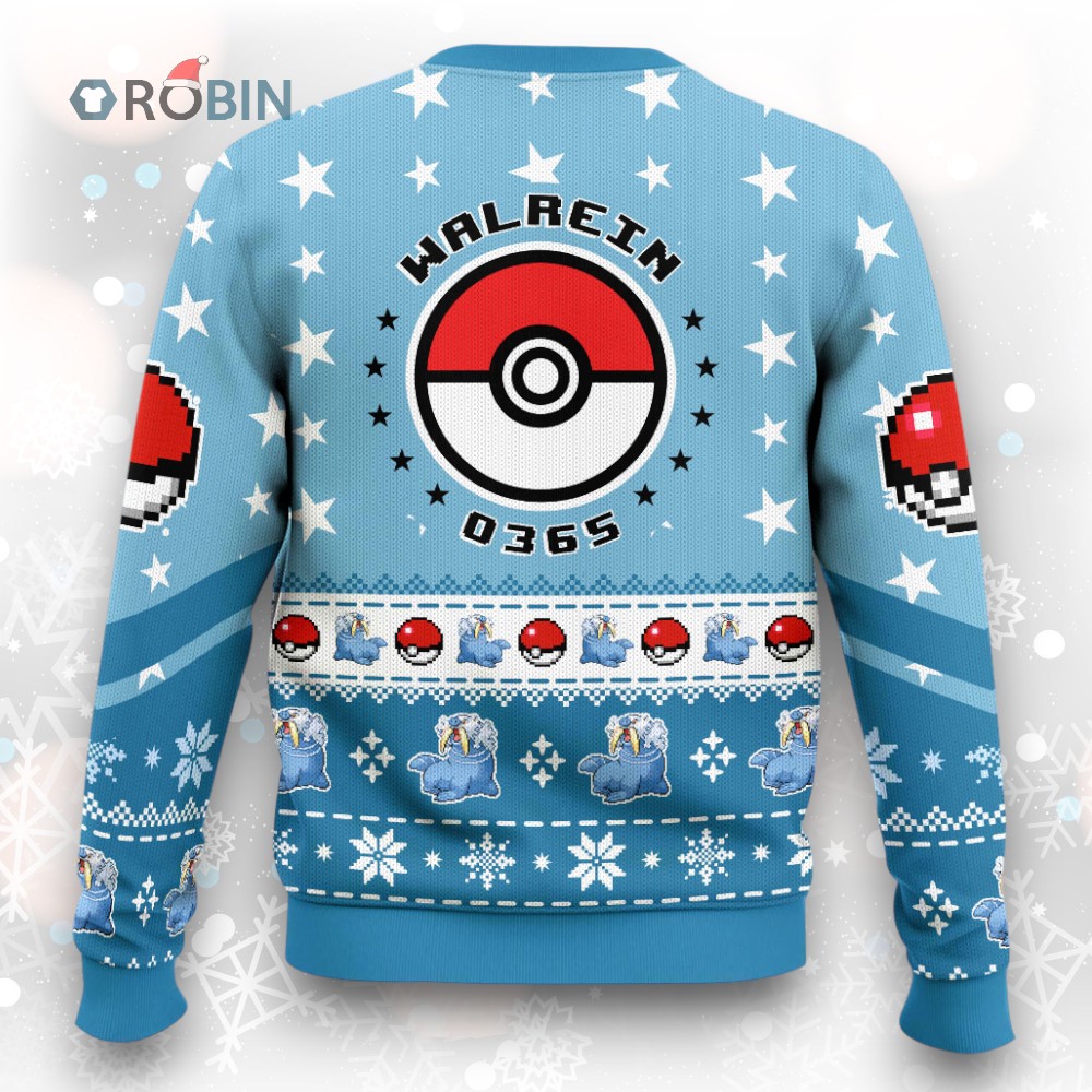 Pokemon Gen 3 Walrein Ugly Christmas Sweater Pokemon Gen 3 Walrein Ugly Christmas Sweater