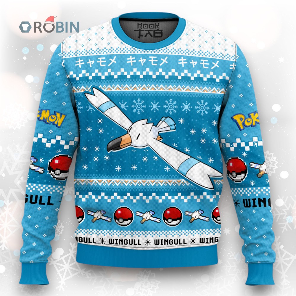 Pokemon Gen 3 Wingull Ugly Christmas Sweater Pokemon Gen 3 Wingull Ugly Christmas Sweater