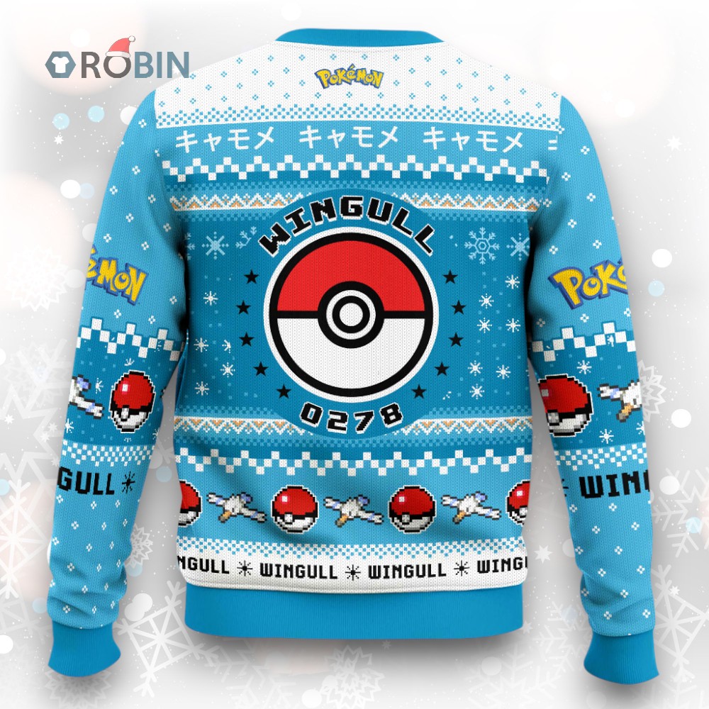 Pokemon Gen 3 Wingull Ugly Christmas Sweater Pokemon Gen 3 Wingull Ugly Christmas Sweater