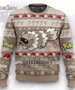 Pokemon Gen 3 Zigzagoon Ugly Christmas Sweater