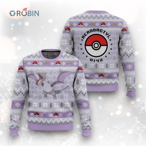 Pokemon Gen 1 Aerodactyl Ugly Christmas Sweater