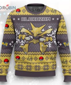 Pokemon Gen 1 Alakazam Ugly Christmas Sweater