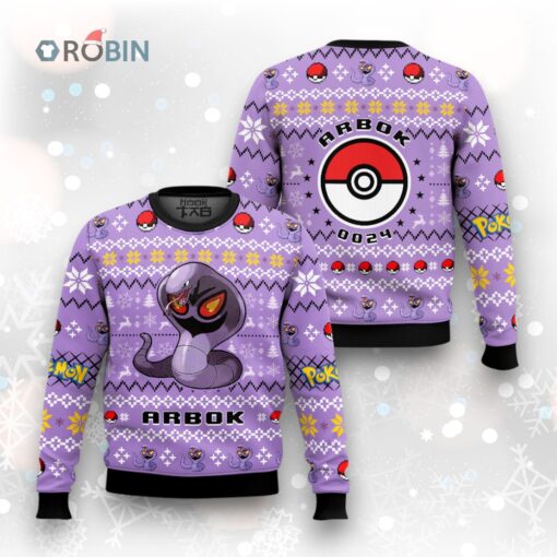 Pokemon Gen 1 Arbok Ugly Christmas Sweater