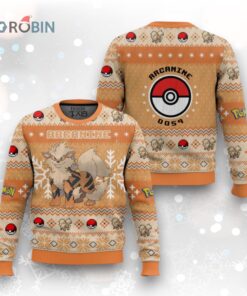 Pokemon Gen 1 Arcanine Ugly Christmas Sweater