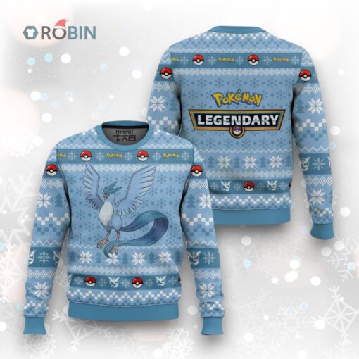Pokemon Gen 1 Articuno Ugly Christmas Sweater