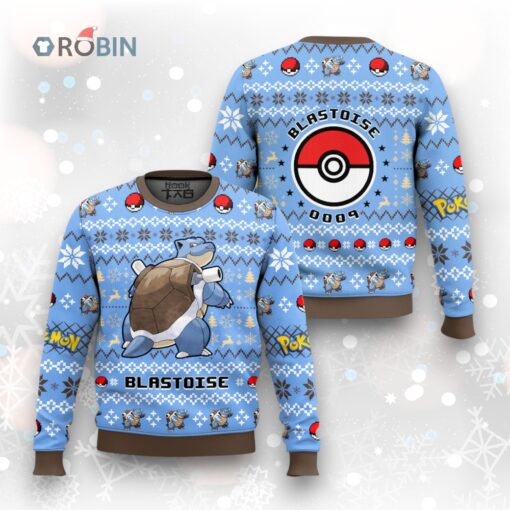 Pokemon Gen 1 Blastoise Ugly Christmas Sweater
