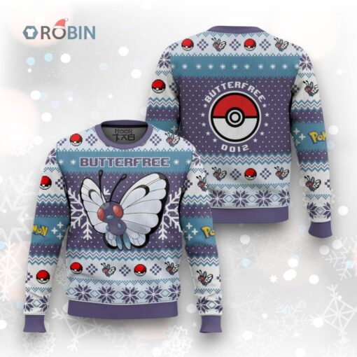 Pokemon Gen 1 Butterfree Ugly Christmas Sweater