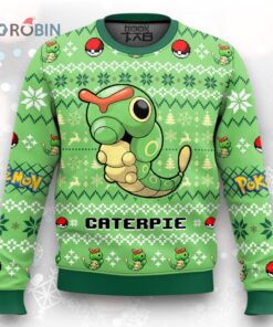 Pokemon Gen 1 Caterpie Ugly Christmas Sweater
